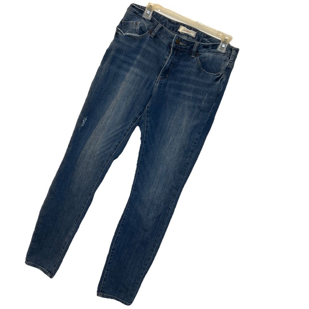 Sundance Womens Jeans Primrose Mid Rise Crop Boho Distressed Blue 29 Flawed